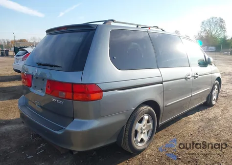 2001 Honda Odyssey Ex z USA, uszkodzony, nr VIN 2HKRL18661H518891